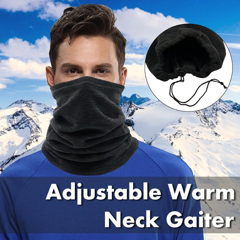 Beurlike 2 Pack Winter Neck Warmer Gaiter Women Men Fleece Warm Windproof Face Scarf Cover Ski Mask for Cold Weather - Image 2